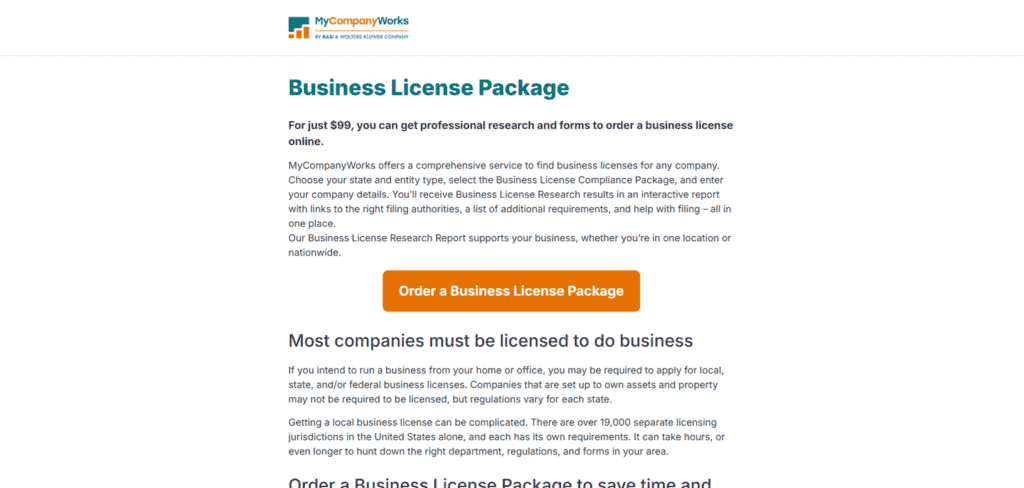 MyCompanyWorks business license