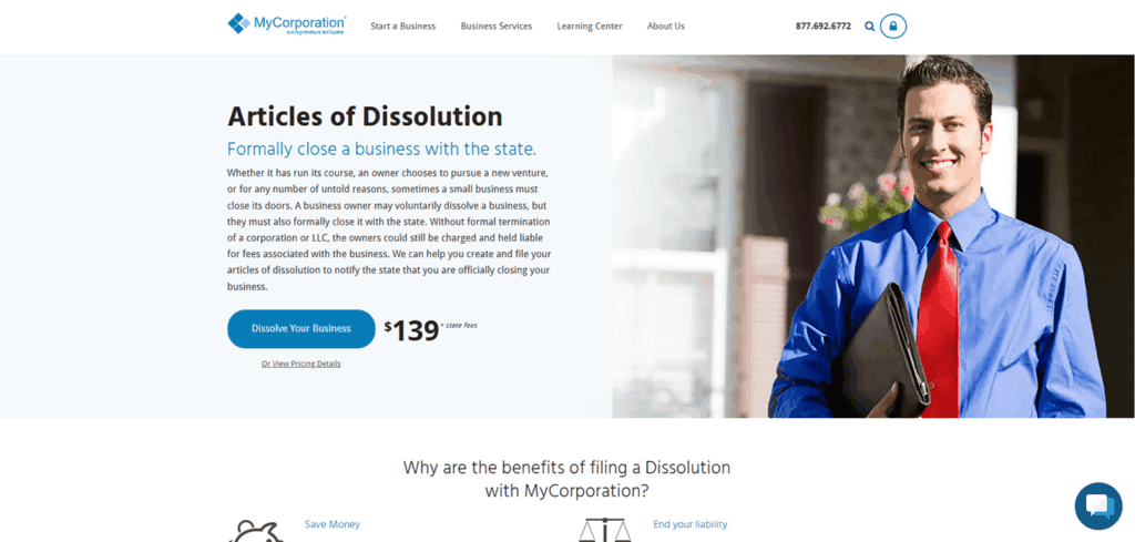 MyCorporation dissolve LLC