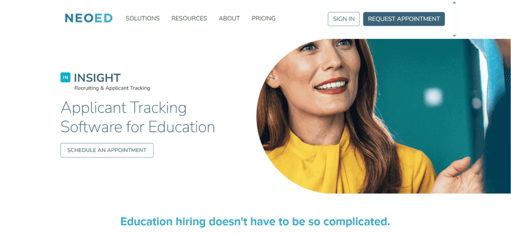 NeoEd applicant tracking education