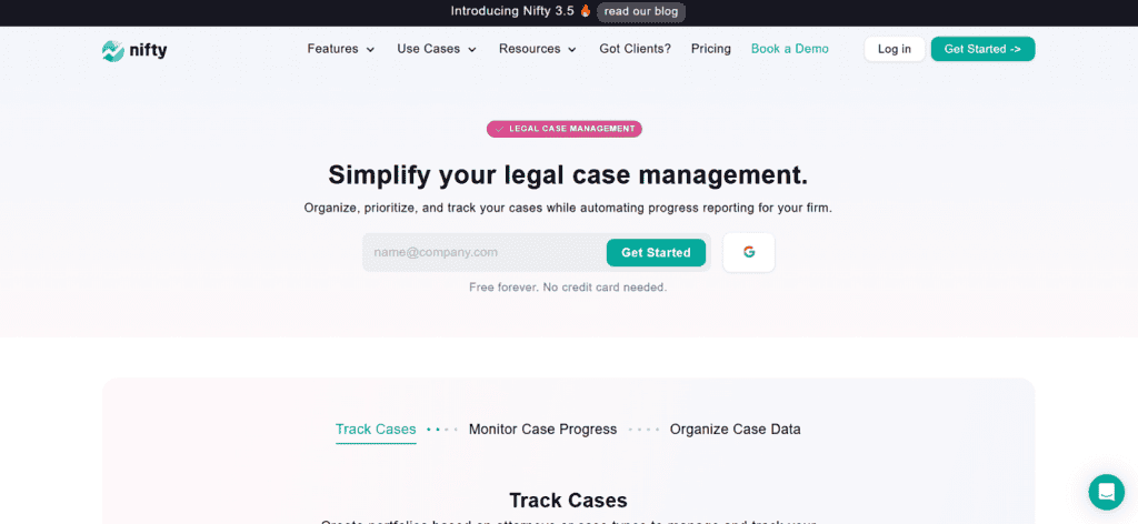Nifty legal project management software