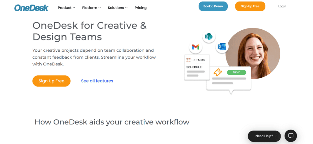 OneDesk creative agency project management software