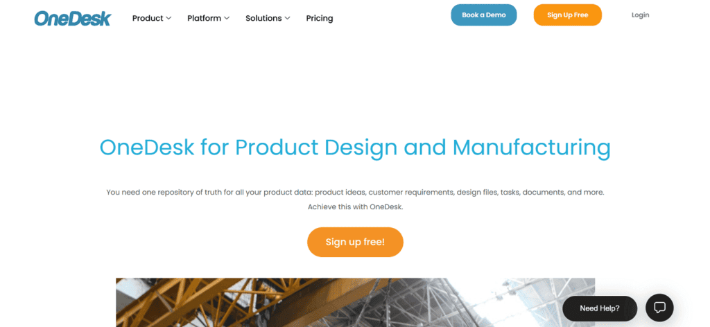 OneDesk manufacturing project management software