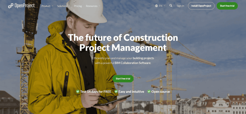 OpenProjects construction project management software