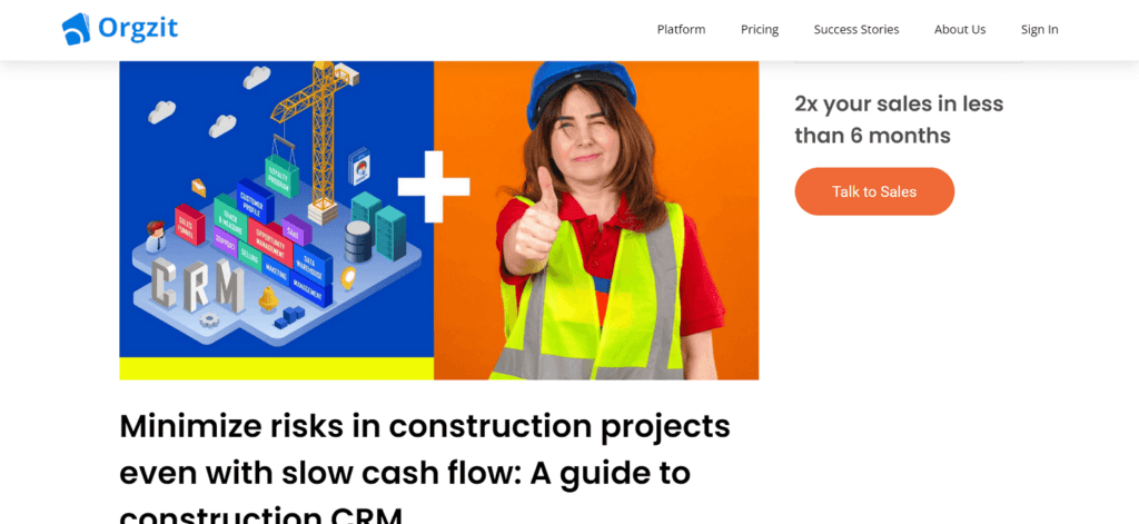 Orgzit construction CRM
