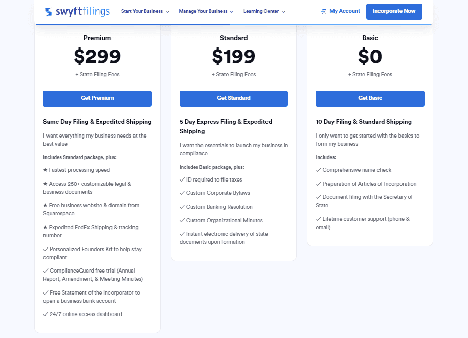 Swyft Filings Prices