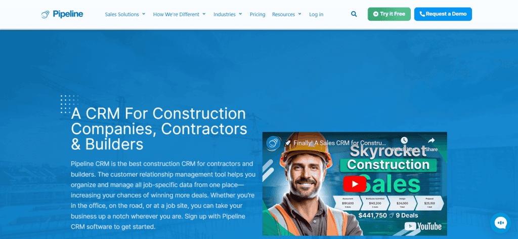 Pipeline construction CRM