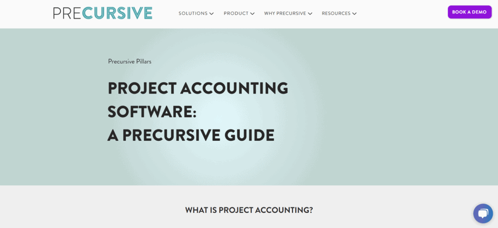 Precursive accounting project management software