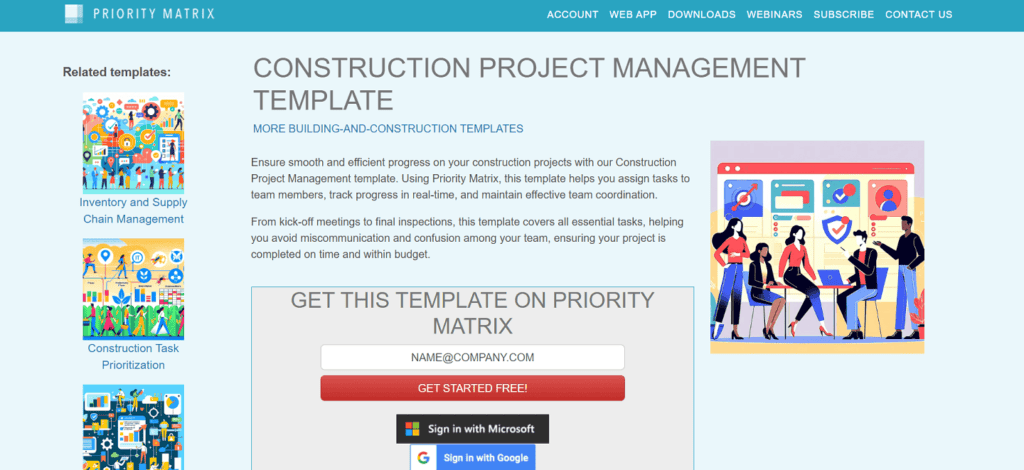 Priority Matrix construction project management software