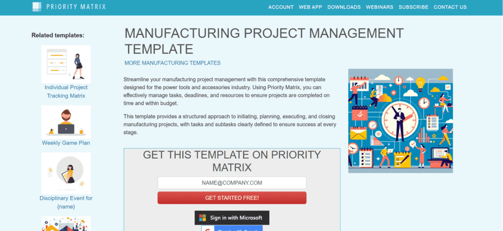Priority Matrix manufacturing project management software