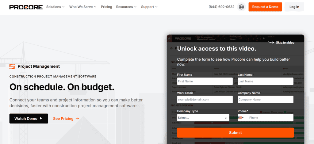 Procore construction project management software