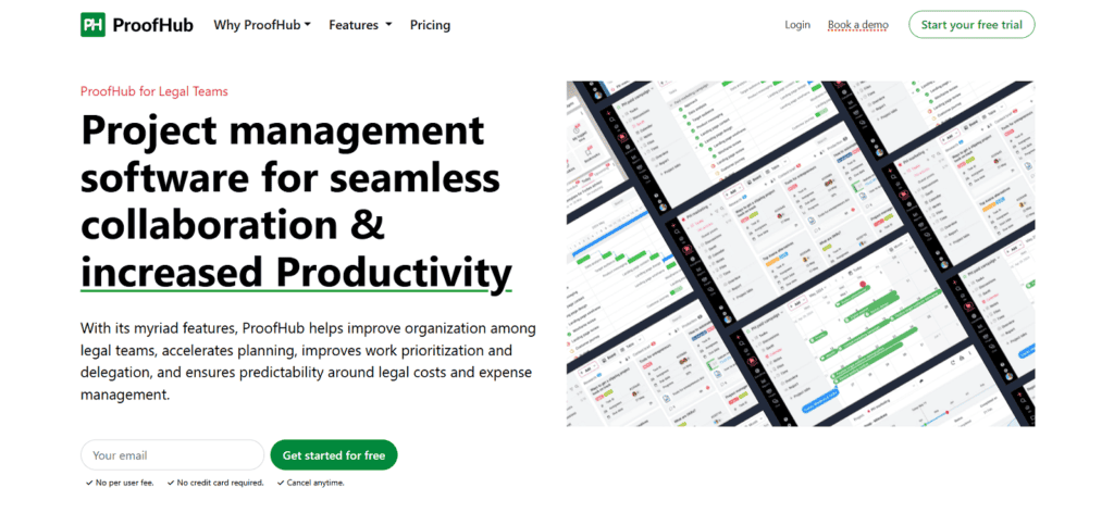 ProofHub legal project management software