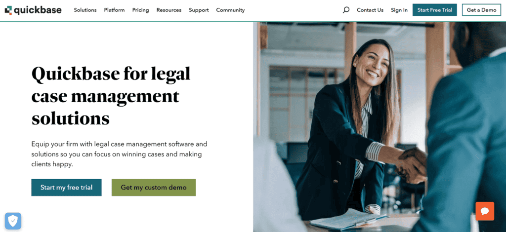 Quickbase legal project management software