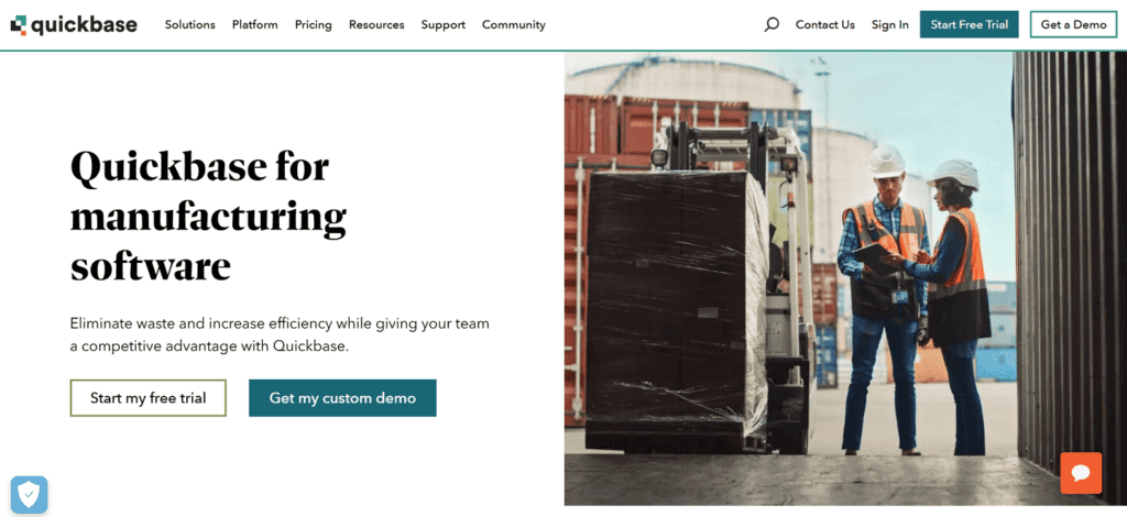 Quickbase manufacturing project management software