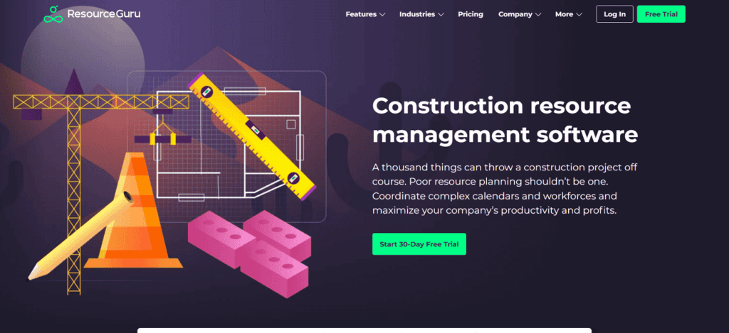 Resource Guru construction project management software