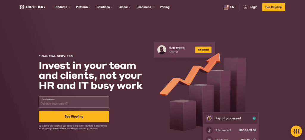 Rippling applicant tracking financial sector