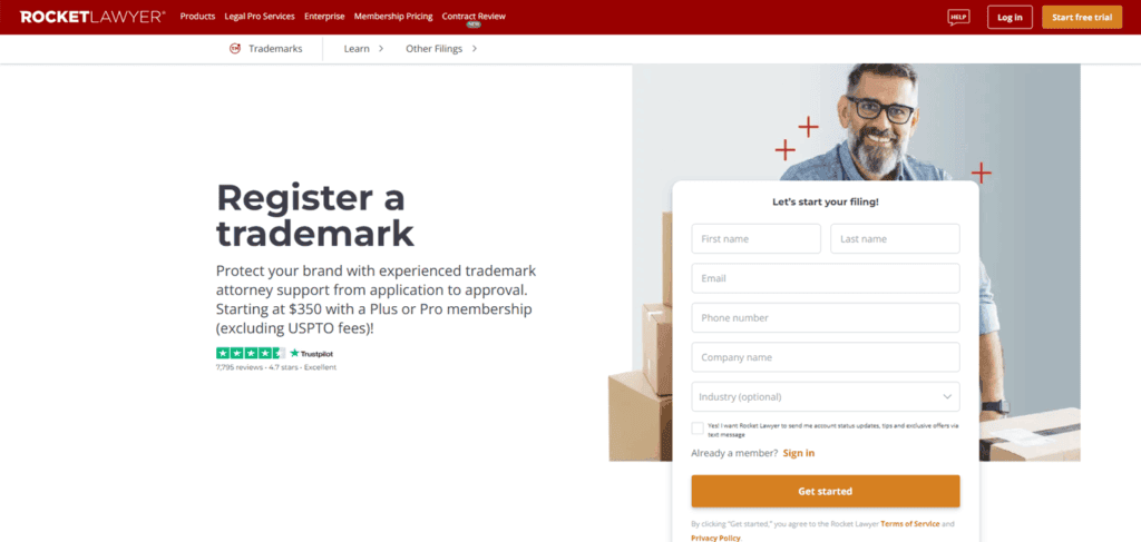 Rocket Lawyer trademark