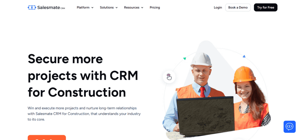 Salesmate construction CRM