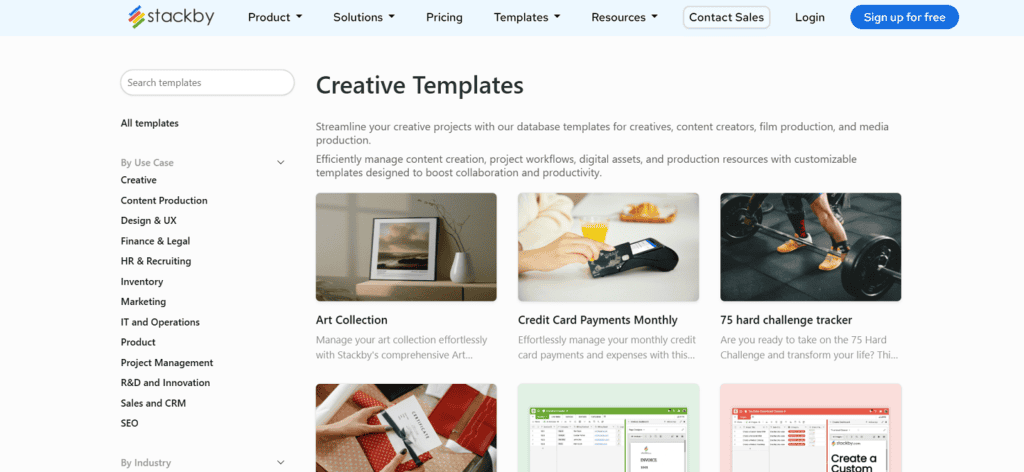 Stackby creative agency project management software