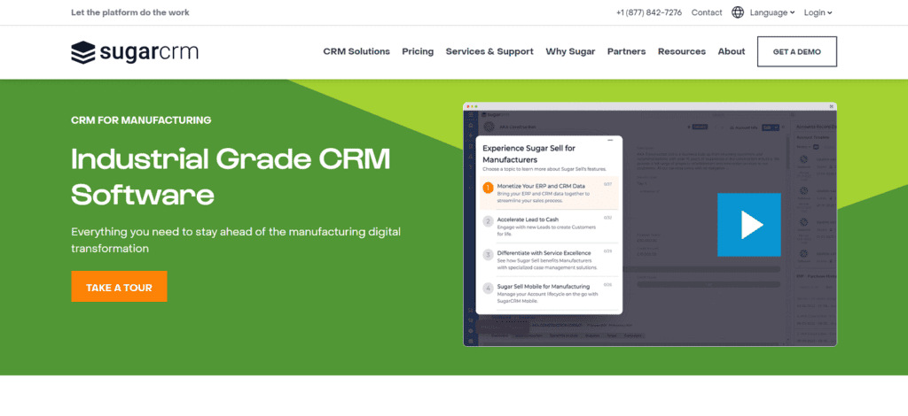 SugarCRM manufacturing CRM