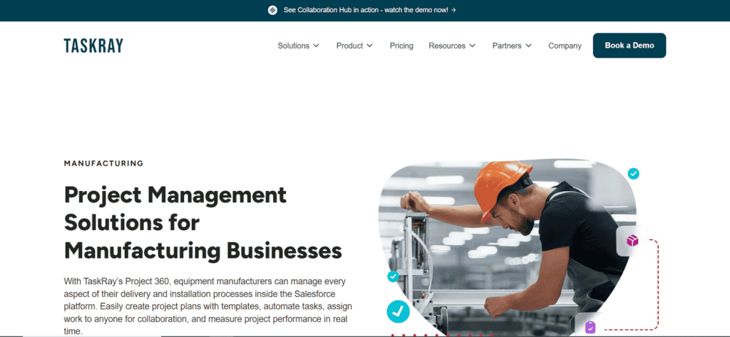 Taskray manufacturing project management software