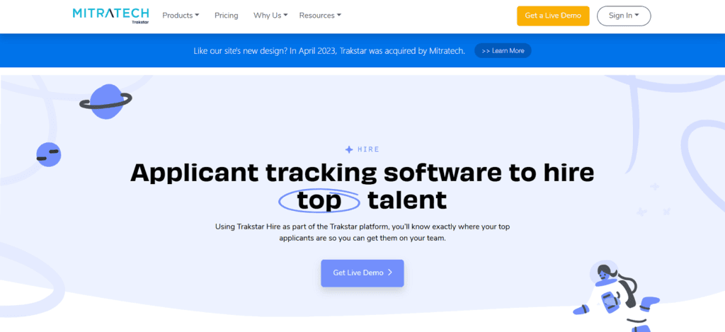 Trakstar Hire applicant tracking
