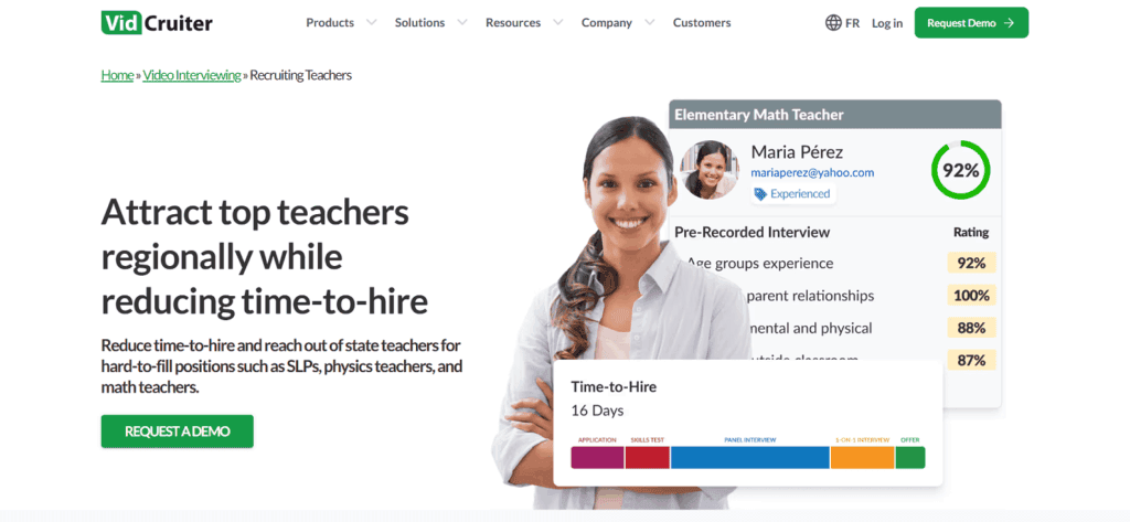 VidCruiter applicant tracking education