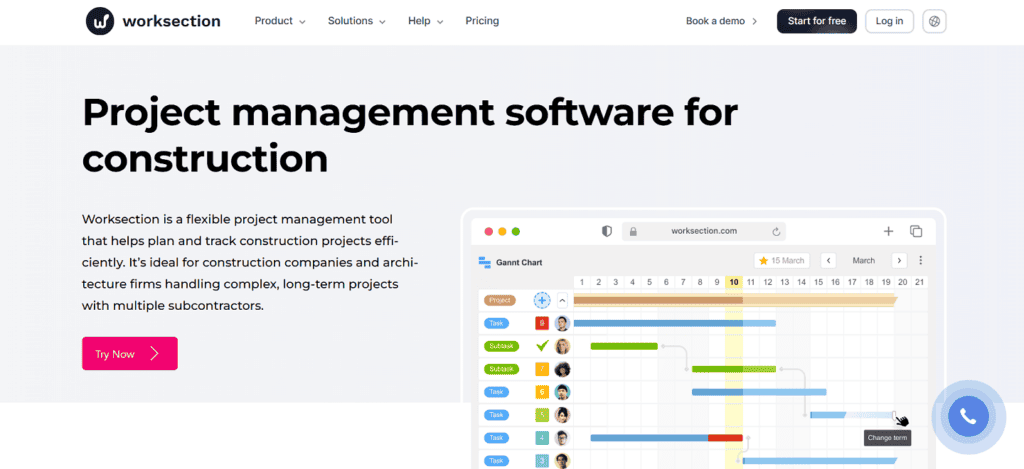 Worksection construction project management software