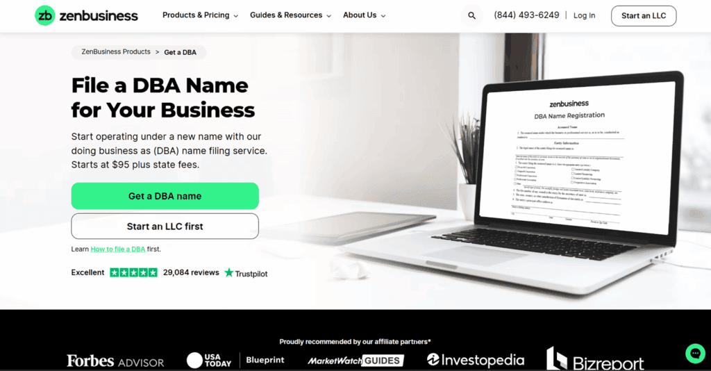 Zen Business File DBA