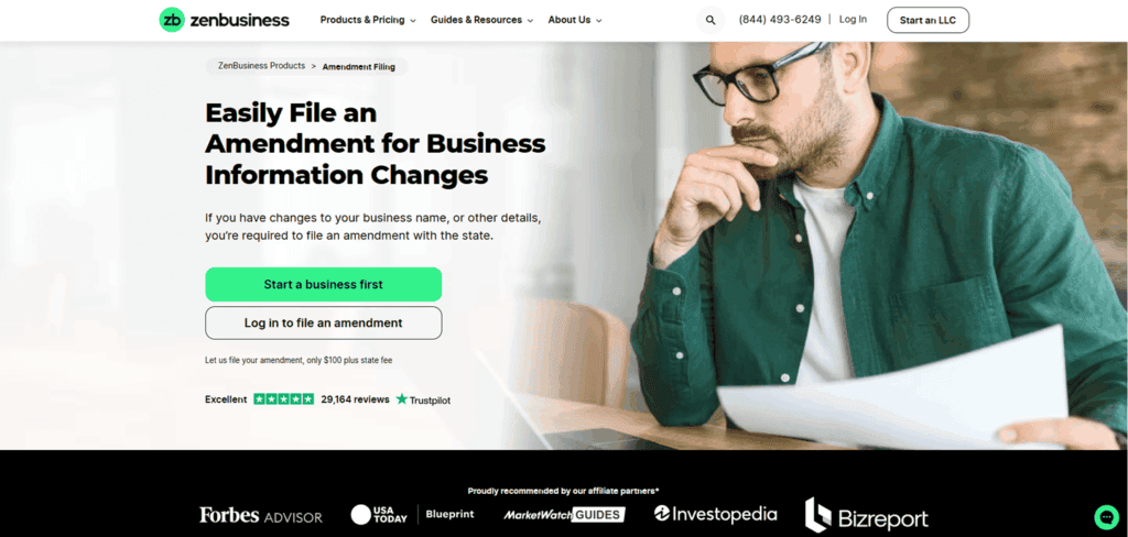 Zen Business business amendments