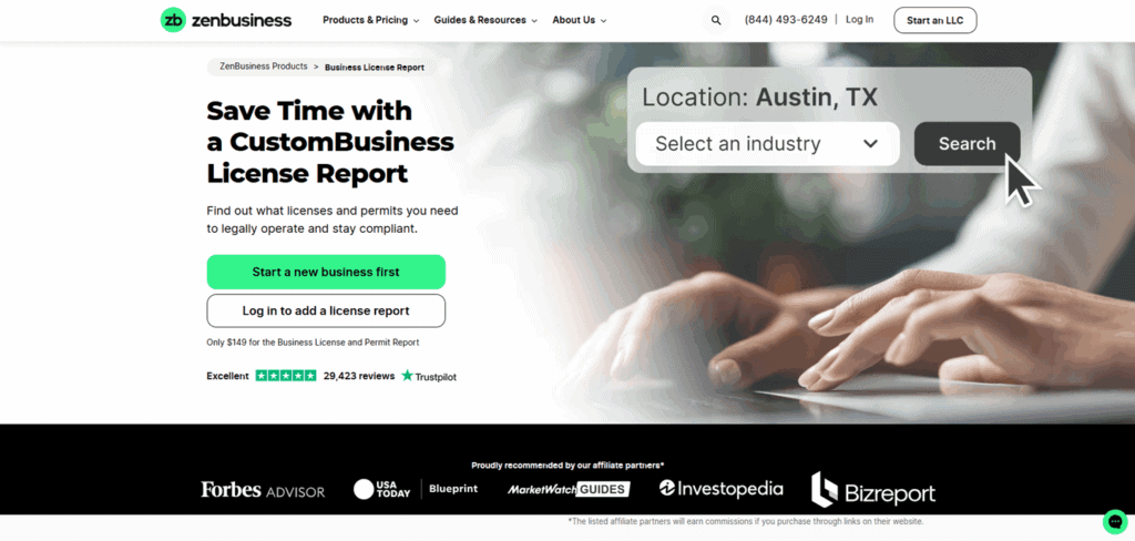 Zen Business business license