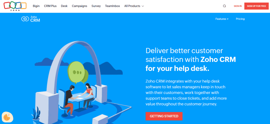 Zoho customer service CRM