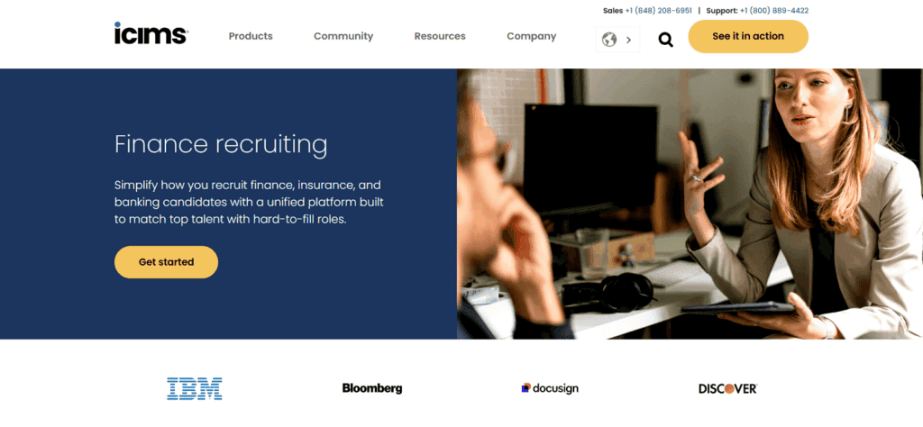 iCIMS applicant tracking financial sector
