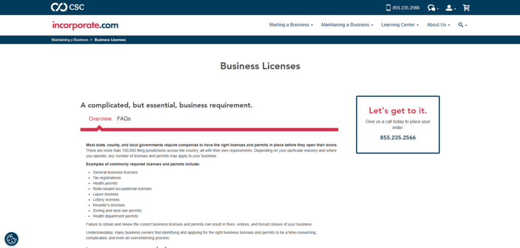 incorporate.com business license