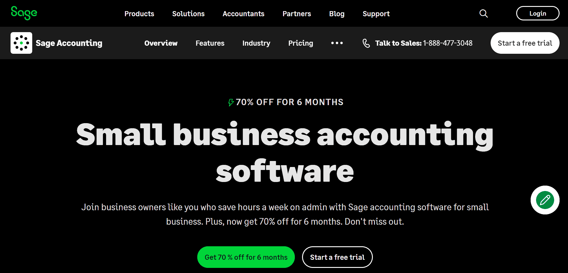 Sage landing page