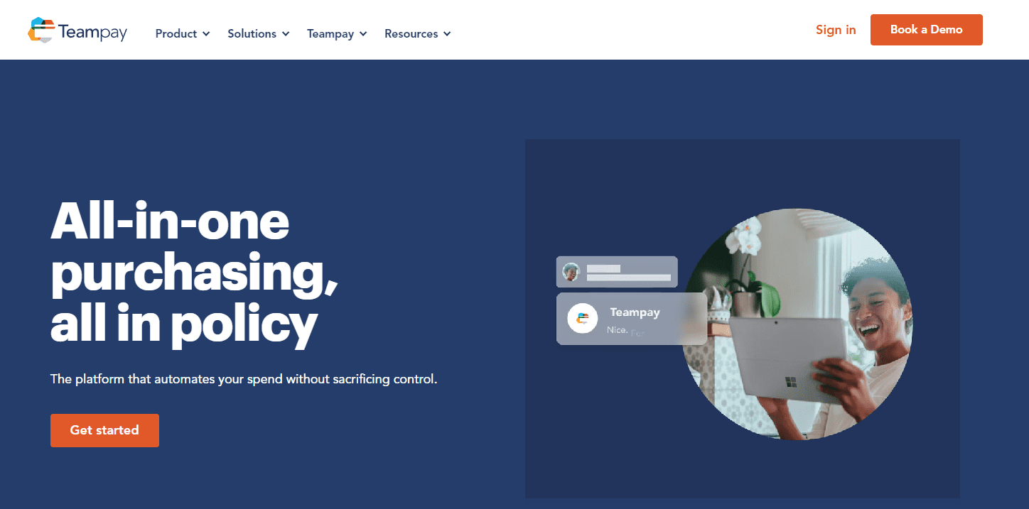 teampay landing page